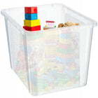 Pojemnik plastikowy 30l z pokrywą przezroczysty zamykany pudełko duży BOX organizer na akcesoria, drobiazgi i rzeczy