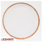 Lampa sufitowa LED Plafon drewno okrągła 30cm 30W do pokoju boho naturalna oprawa z wbudowanym źródłem, neutralna barwa