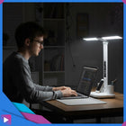 Biurkowa Lampka Led Podwójna Regulowana Wyświetlacz Zegar Szkolna Na Biurko do nauki i pracy, dotykowa, ściemniana