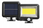 Lampa solarna z czujnikiem ruch i zmierzchu 100 LED naświetlacz IP65 zimne światło 6000K 2 tryby