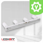 Lampa sufitowa LED biała Oprawa żarówki 4x GU10 SPOT Kinkiet do pokoju aluminiowy reflektor ścienny do salonu, 35 W na