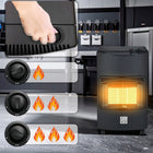 Piecyk gazowy na butle grzejnik FIXO 4,2kW piec gaz SKŁADANY +reduktor +wąż 420 mm 730 mm grzewcza czarny