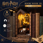 Harry Potter book nook The Great Hall Wielka Sala DIY LED 320 el. prezent podpórka do książek, diorama na półkę