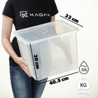 Pojemnik plastikowy 30l z pokrywą przezroczysty zamykany pudełko duży BOX organizer na akcesoria, drobiazgi i rzeczy