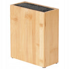 Stojak na noże bambusowy 19,5x9x23 cm organizer kuchenny, wyjmowany wkład bez szczelin, uniwersalne wnętrze