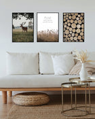 Boho zestaw 3 obrazy 30x40 natura BEŻ plakat #12 dekoracja ścienna, grafiki botaniczne, motyw roślinny, druk cyfrowy
