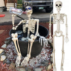Szkielet człowieka kościotrup 90 CM DUŻY halloween ozdoby dekoracje duch XL plastikowa figura stojąca, rekwizyt na