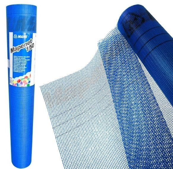 Siatka mapei Mapetherm net 150 – odcinek 10 mb (11 m²) siatka z włókna szklanego do ocieplenia elewacji, ścian i