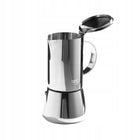 Kawiarka zaparzacz do kawy espresso Działa na Indukcja Gaz Stalowa 500ml moka pot, 10 filiżanek, srebrna, można myć w
