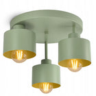 Lampa sufitowa Plafon Żyrandol Oliwkowy Zielony Szałwia 3xE27 382-E3 SPOT oprawa metalowa do salonu, kuchni i jadalni
