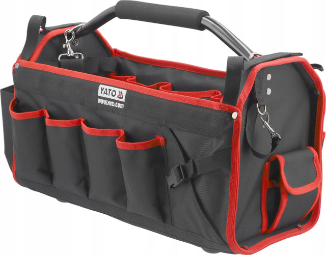 Torba narzędziowa yato 49x28x23 cm nylon wodoodporna 31 kieszeni uchwyt ALU organizer monterski, dla serwisanta, przegrody organizacyjne, wzmocnione