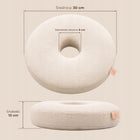 Muślinowa Poduszka Donut do Ucha piercing na BÓL ucha do Spania na Boku 30 cm /Wzór
