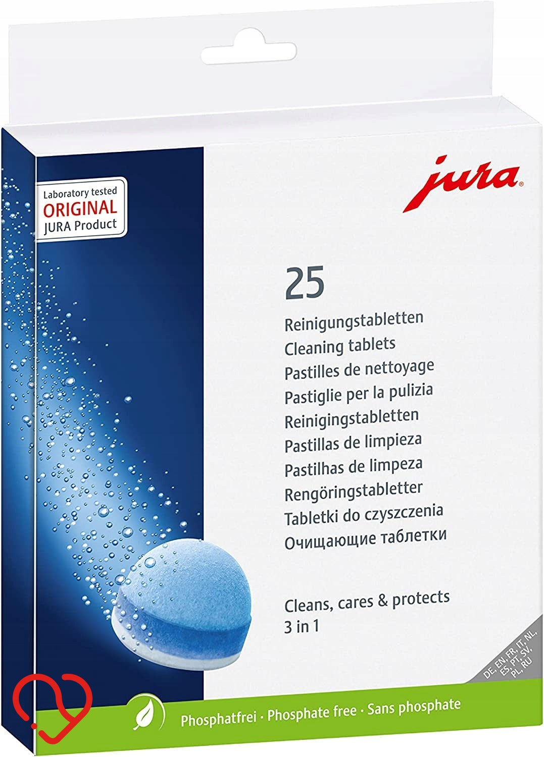 Jura 25045 trójfazowe tabletki czyszczące 25 sztuk oryginał środek czyszczący