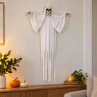 Kościotrup wiszący 116 cm biały duch dekoracja na Halloween ozdoba domu szkielet, straszak imprezowy, aranżacja wnętrza