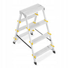 Drabina aluminiowa domowa dwustronna składana higher 2x4 stopnie taboret schodki do malowania, podest 78 cm, udźwig 125