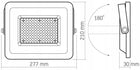 Halogen Naświetlacz LED biały lampa 100W 9000lm 5000K IP65 videx neutralny reflektor zewnętrzny do ogrodu, garażu i na