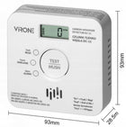 Czujnik czadu tlenku węgla czujka alarm CO bezprzewodowy baterie 10LAT 85dB wykrywacz spalin, do domu i mieszkania