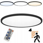 Plafon sufitowy LED okrągły 30 cm 24W czujnik IP54 nivera circle Kobi oprawa oświetleniowa zintegrowana, czarna