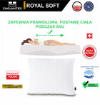 2x Poduszka antyalergiczna pikowana gruba do spania royal soft 70x80 cm jaśki, wypełnienie silikonowe, komplet 2 sztuki