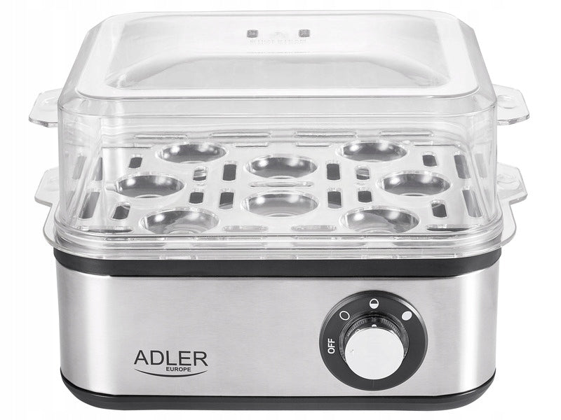 Jajowar adler AD 4486 800 w srebrny/szary metal, tworzywo sztuczne