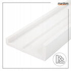 Maskownica listwa karniszowa przysufitowa LED biała 10 cm x 100 cm mardom osłona szyny sufitowej dwutorowej do firan i