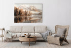 Obrazy na płótnie obraz na ścianę do sypialni góry drzewa las 80x120cm dekoracja ścienna, druk cyfrowy, drewniana rama