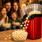 Maszyna do popcornu beztłuszczowa 1200W do domu automat urządzenie 230V prażarka kukurydzy z miarką do ziaren
