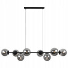Lampa sufitowa żyrandol czarny do kuchni salonu pokoju glamour loft kule oświetlenie wiszące, 8 punktów świetlnych