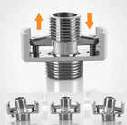 Adapter do baterii prysznicowej Clawfoot Tub Short 18mm przyłącze podtynkowe, element montażowy do wanny, białe