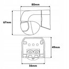 Czujnik ruchu PIR 12-24V czarny do 12m regulowany na podczerwień IP44 detektor obecności, automatyczne włączanie lamp