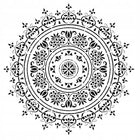 Szablon tynkarski LuxBud Mandala 2 42x42cm do Betonu Architektonicznego ornament na ścianę, wzór dekoracyjny, efekt