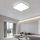 Lampa Sufitowa Plafon LED Łazienkowy Kwadratowy Nowoczesny 48W 6500K oprawa do wnętrz, zimna barwa światła, biała
