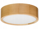 Lampa sufitowa plafon leja fi275 DĄB LED 1xE27 do salonu kuchni elegancka oprawa oświetleniowa okrągła beżowa bez