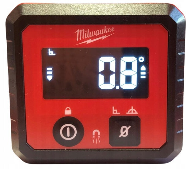 Cyfrowy kątomierz z wyświetlaczem LCD i magnesem Milwaukee 4932493656 miernik kątów do stolarstwa, ciesielstwa