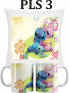 ZESTAW KUBEK I PODUSZKA LILO I STICH ANGEL DLA FANA PREZENT Z IMIENIEM gadżet z nadrukiem, upominek personalizowany