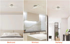 Lampa Sufitowa Plafon LED Żyrandol Srebrny Nowoczesny 18W 4500K oświetlenie do wnętrz, 3 punkty światła, aluminiowa