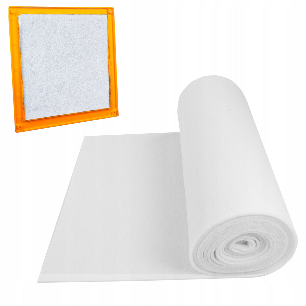 Włóknina filtracyjna G4 10mm ,filtr rekuperator wentylator 5m2 100x500cm mata do centrali wentylacyjnej, do nawiewu i