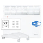 Grzejnik elektryczny konwektorowy łazienkowy ścienny WiFi EWE+ 1500W 675 mm 435 mm grzewcza biały