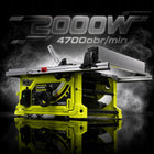 Piła stołowa pilarka 2000W 254mm ALU blat krajzega przecinarka toolme TM323 głębokość cięcia 85 mm, 4700 obr/min