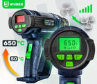OPALARKA ELEKTRYCZNA 2 BIEGI REGULACJA LCD MOCNA 2000W + 5 DYSZ + SZPACHLA pistolet do gorącego powietrza 650°C 500