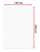 Antyalergiczny ochraniacz na materac 140x200cm pikowany biały Strefa Spania nakładka, podkład ochronny do łóżka, osłona