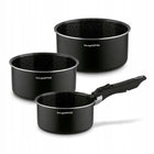 Zestaw garnków z odpinaną rączką na GAZ Konighoffer Spinel Black 4 el aluminiowe naczynia non-stick do kuchni