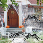 Duży Sztuczny Pająk Dekoracyjny 125 cm XXL Dekoracja Halloween Giga Czarny ozdoba na imprezę tematyczną, element