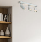 Lampa Sufitowa Żyrandol Plafon Tuby Metal SPOT BG3 LED 3xGU10 Biała oprawa 3-punktowa do salonu, kuchni i korytarza