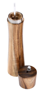 Akacjowy młynek do pieprzu soli 31,5cm klausberg KB-7593 ręczny drewniany rozdrabniacz przypraw kuchennych, brązowy