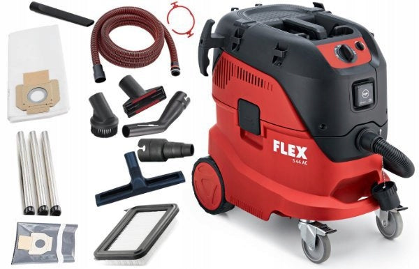 Flex odkurzacz bezworkowy S 44 L AC gips S47 przemysłowy filtr automat S44 do pyłu budowlanego, zbiornik 42 l, moc 1400 w, zasilanie sieciowe