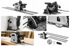 ZAGŁĘBIARKA PILARKA SZYNY MEEC TOOLS 0-45 1200W Ø165mm piła tarczowa elektryczna do drewna 5200 obr/min z prowadnicą
