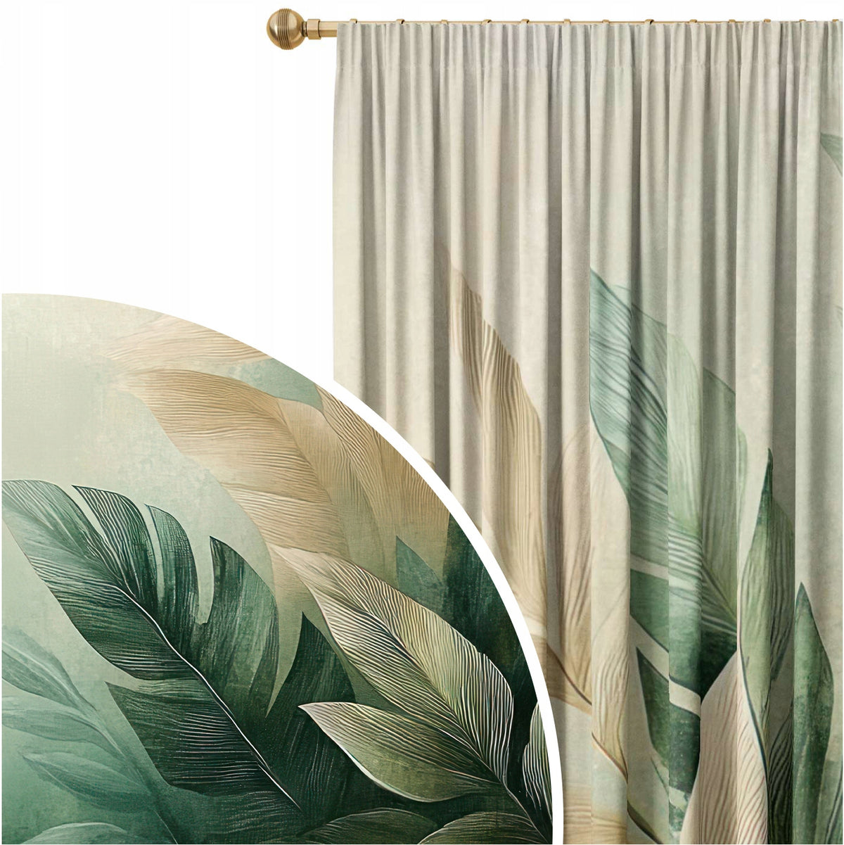 ZASŁONA GOTOWA NA ŻABKI 140x240 ZASŁONY NA TAŚMIE 240cm Soovi Home panel okienny półzaciemniający z poliestru wzór