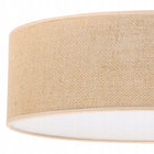 Lampa sufitowa plafon duży abażur boho juta beżowy 50cm do sypialni salonu klosz okrągły, oprawa na żarówkę E27, bez