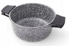 Garnek granitowy 3500 ml 22 cm z pokrywką indukcja gaz łapki silikonowe aluminiowy do kuchni ceramicznej i